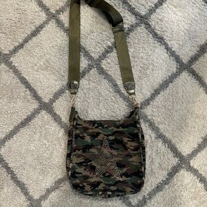 Camouflage Crossbody Bag with Star Design